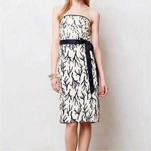 Moulinette Soeurs x Anthropologie Strapless Sequin Coral Whip Mini Dress